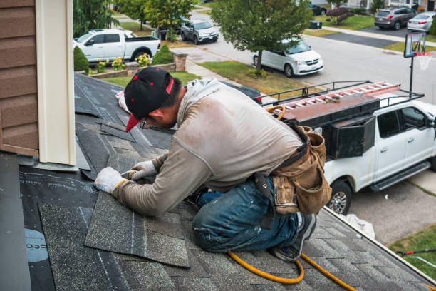 Professional Roofing technician working in Lisbon, ME